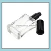 Bouteilles d'emballage Office School Business Industrial 50Ml Square Per Empty Bottle Clear Glass Spray- Dh2Gr