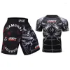 Survêtements pour hommes 2023 Cody Lundin Costume MMA imprimé en 3D pour hommes Bjj Rash Guard Jiu Jitsu Shorts Running Sportsqwear