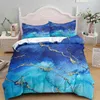 Modern marmortextur 3D Digital Printing Quilt Cover Three Piece Bedding Set