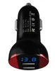 USB Quick Car Charger 2.4A Multifunctionele Dual Digital Display Intelligent Distribution Car Adapter voor iPhone 13 12 11 Pro Max Xiaomi Samsung Huawei Honor