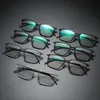 Monturas de gafas de sol de moda Dinamarca Marca Gafas de acetato de titanio Montura de mujer Gafas sin tornillos ultraligeras 6577 Square Men Myopia Prescriptio