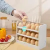 Storage Bottles & Jars 30 Eggs Three Layers Creative Flip Egg Box Fridge Organizer Container Household Kitchen Keep Fresh Rack Dropship