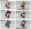 Christmas Cartoon Stocking Santa Claus Snowman Elk Xmas Sock Candy Gift Socks Bag Festival hängande dekor Rekvisita festtillbehör