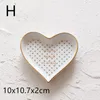 Dishes & Plates Nordic Heart-shaped Ceramic Dish Seasoning Storage Dessert Snack Small For Kitchen