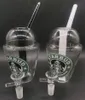 Mini narghilè Starbucks da 6 pollici in vetro trasparente per acqua con tubo di fumo creativo portatile di cannuccia