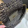 Luxury Classic Vintage Woven Shoulder Bag Designer Handbag Jacquard Canvas Flip Buckle Ladies Fashion Messenger Bag Equipped with Detachable handle and strap
