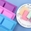 6-Cavity Square Silicone Soap Molds DIY Handmade Mousse Cake Pudding Jelly Chocolate Candy Ice Candle Mould Baking Tools MJ0663