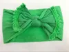 Accessoires pour cheveux de bébé, bandeau élastique de couleur unie avec nœud papillon, Turban pour bébé fille