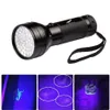 EPACKET 395NM 51LED UV Ultraviolet ficklampor LED Blacklight Torch Light Lighting Lamp Aluminium Shell22082501516