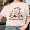 Genshin Impact T Shirt Donna Gioco Graphic Tees Unisex Kawaii Summer Tops Harajuku Cartoon Hu Tao T shirt Divertente Keqing Donna 220628