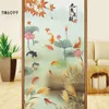 Pegatinas de ventana, pintura china Vintage, película de privacidad, no adhesivo, adhesivo estático, calcomanías de arte de la suerte, revestimiento de vidrio, decoración de baño, ventana