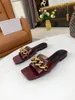 The latest women's high-heeled slippers are full of diamond design, leather outsole, complete packaging, Chain decoration