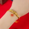 Vierblättriges Kleeblatt-Charm-Armband, goldene Armreifen, neuer modischer klassischer Damenschmuck für Geburtstagsgeschenke