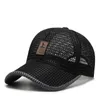 Summer Unisex Men Fishing Baseball Caps Women Breathable Mesh Snapback Black Casual Sport Cap