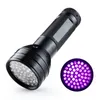 LUZES UV LED LED Ultraviolet Lanterna Lâmpada 51LEDS 395nm Ultra Violet Torch Blacklight Detector para manchas de animais de estimação de urina para cães e fluorescência de percevejos