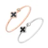 Bijoux simple bracelet de mode bracelet trèfle chanceux women039s bracelet en alliage rose or fil bracelets bangles5954451