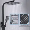 Wall Mounted Bathroom Faucet Black Rain Thermostatic Bath Faucet Bathtub Shower Mixer Tap Shower Faucet Shower