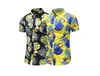 Mens slanke fit bloemen bedrukte shirts mannelijke casual korte mouw Hawaiian Beach Flower Basic Tops Plus maat M7XL 220623