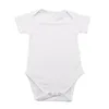 Sublimering baby bodysuits vita hem textilämnen 100% polyester baby tyg kort ärm krypande kostym för nyfött mjukt och bekvämt