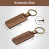 U&I Cuatom Design Blanks Keychains Straps Custom Luxury Wood Car Keychain New Design Key Ring In Stock Chain For Father's Day