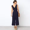 Jumpsuits voor dames rompreert Twips vrouwen rechte bodysuits 2022 mode sexy v-neck open rug knop losse vest met riem jumpsuitwomen's