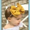 Pannband hår smycken dubbel lager båge hårband baby flickor småbarn barn elastisk pannband knuten nylon turban huvud wraps bow-knot accessori