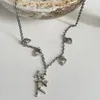 Naszyjniki wiszące trend eros Angel Cupid Love Naszyjnik dla kobiet łańcuch obojczyka punkowy biżuteria Choker Womenpendant