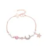 Link Cadeia Bride Wedding Bracelet Wholesale Jóias sofisticadas Sinos de prata Love Stars Flowers Zodiac Rat JewelryLink Lars22