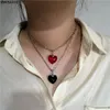Подвесные ожерелья корейская мода зебра Церич Разображение Сердце Лавя цепь шеи для женщин Egirl Y2K Emo Jewelry Accessory