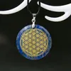 Hangende kettingen 30 mm hoge kwaliteit natuurlijke mineraal kwarts witte kristal slingerombloem van energie edelstenen 7 chakra pendule orgoniet neklacepe