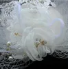 Copricapo Moda Beige Cappelli da sposa da sposa per donna Copricapo in pizzo Fascinator Maschera Perle Fiore Copricapo