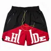 Shorts Rhude Hommes Femmes Designer 3M Réfléchissant Mode d'été Séchage rapide High1 Qualité Streetwear Mode Casual Hip Hop Beach