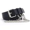 Belts Black Women Chain Fashion Jeans Classic Retro Simple Square Buckle Female Pin Waistband Sword Goth Luxury Punk Gothic RiemBelts Fred22