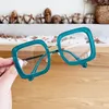 Lunettes de soleil Blocage de lumière bleu verres de lecture surdimensionnés Leopard Square Prescription claire Femmes Fashion Magralisant Eyeglasse PLU4381871