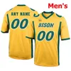 Nik1 NCAA College Jerseys NDSU Bison 18 Adam Cofield 20 Shepherd 28 Ty Brooks 30 Clark 4 Dimitri Williams Fútbol personalizado cosido