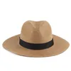 Men Beach Sun Hat Women Shade Hats Woman Man Spring Summer Panama Jazz Top Cap Straw Wide Brim Hat Women's Men's Caps Sunhat Outdoor Fashion Accessories Wholesale