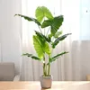 Decorative Flowers & Wreaths Large Simulated Green Plant Potting Creative Interior Decoration Artificial Plants Tropical Bedroom Home Decore