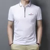 Рубашки поло для гольфа для мужчин летние с коротким рукавом оладья отвороты повседневная тонкая тенденция