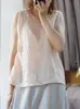 Chemisiers pour femmes chemises femmes lâche Ramie Blouse chemise dames Vintage mince été crème solaire femmes hauts 2022 femmes