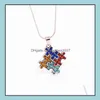 Autismmedvetenhet Jigsaw Halsband Mticolor Crystal Puzzle Piece Pendant Jewelry Drop Delivery 2021 Halsband Pendants FRM9R