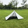 Tendas de acampamento impermeabilizadas com tendas duplas de dupla camada de haste de haste de haste Únia uma pessoa 4 temporada todo clima para caçar caminhada H220419