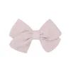 2 pièces/lot couleur unie 2.7 pouces épingle à cheveux pour filles coton nœud papillon pinces à cheveux Barrettes chapeaux cadeau enfants cheveux accessoires