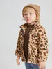 Малыши для мальчиков леопардовый узор на молнии Тедди куртка она