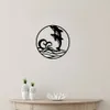 Dolphin Metal Wall Art Beach Theme Scultura da parete che salta decorazione delfino