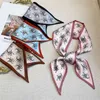 2021 Print Hair Bands Skinny Silk Scarf Women Headband Fashion Ribbon Scrunchies Hand Bag Wrist Wrap Foulard Accessories