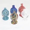 2pcs colorful Smoking Glass bubble carb cap dab tool dome flat top ball carb caps fit for 25mm quartz banger nails X XL bangers preoil burner pipes