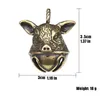 Decorative Objects & Figurines Brass Handicraft Keyring Casting Pig Magic Bell Key Car Button Wind Tibetan Bronze Creative Gift Home Decorat