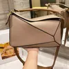 Projektanci geometrii geometrii barku Modna poduszka torba Crossbody Clutch Skórzowa torebki Kobiety Tote torebka portfel geometryczny 10A Girl Stock