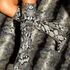 أحذية Boots Dress New Large Women's Snake نمط مدبب الدانتيل حتى الأنبوب الأوسط BO 220823