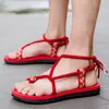 Sandalen Männer Schuhe 2022 Stadt Freizeit Mode Nylon Schnürung Flache Männliche Sommer Strand Rutschfeste Wandern